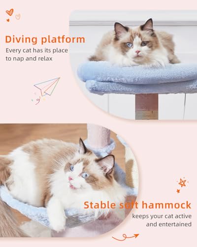 39.4-Inch Plush Cat Tree with 5 Scratching Posts Z3409