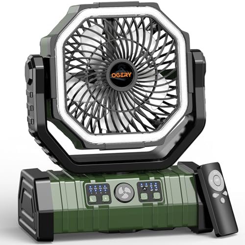 20000mAh Rechargeable Camping Fan with LED Lantern U8026