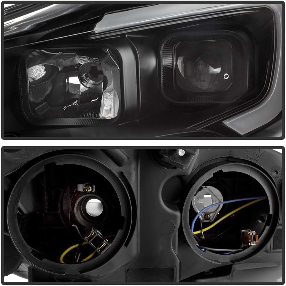 Black Projector Headlights Headlamps B29049