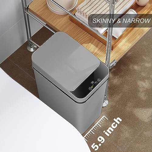 2.5 Gallon Touchless Sensor Bathroom Trash Can W650