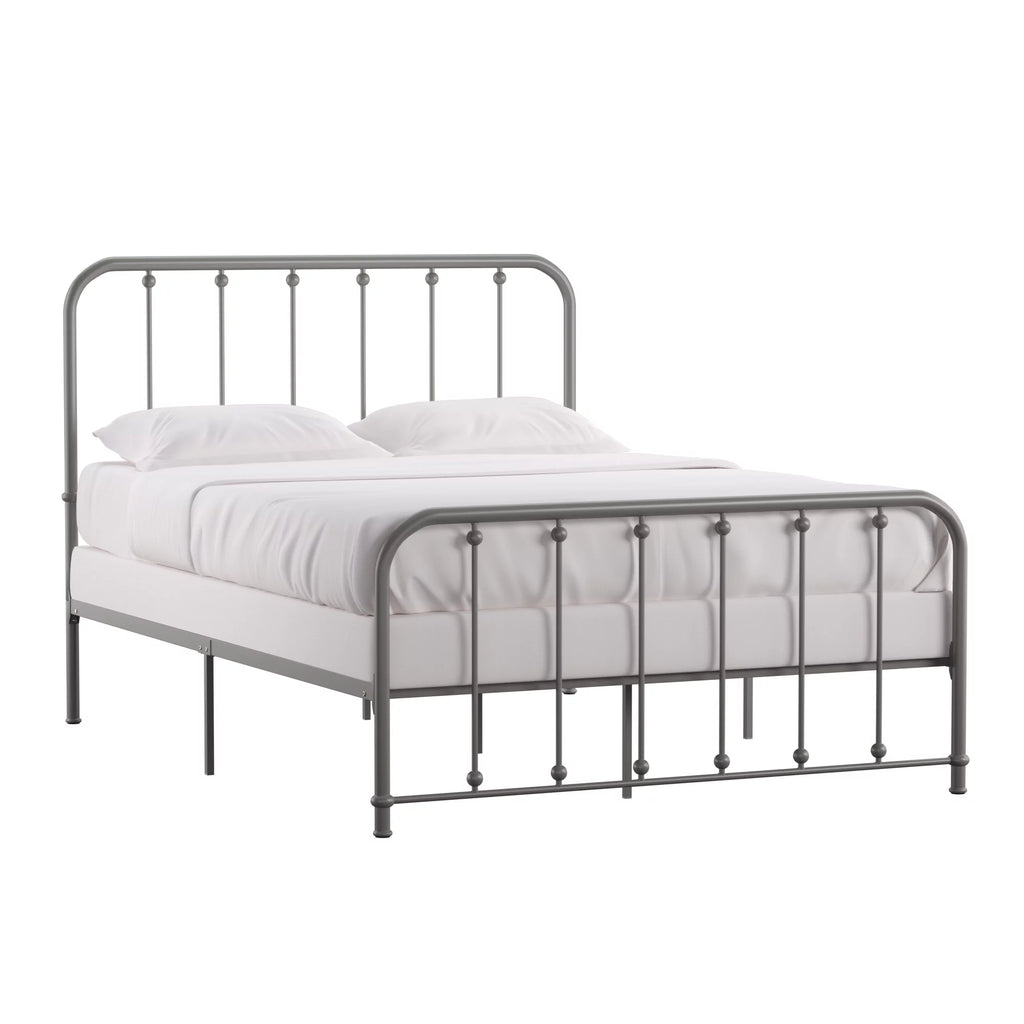 White Metal Platform Full Bed H793
