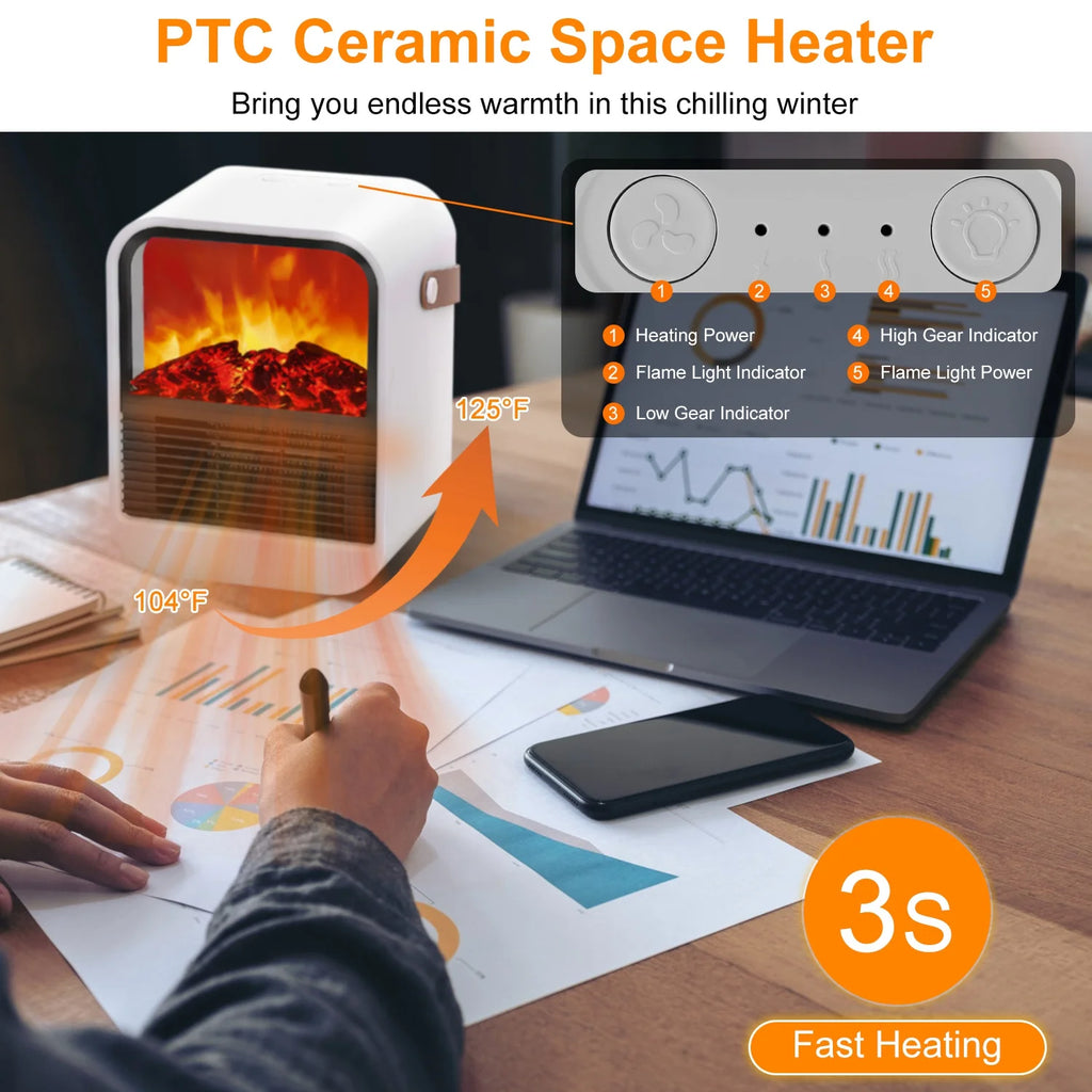 1500W Portable Ceramic Space Heater V9896