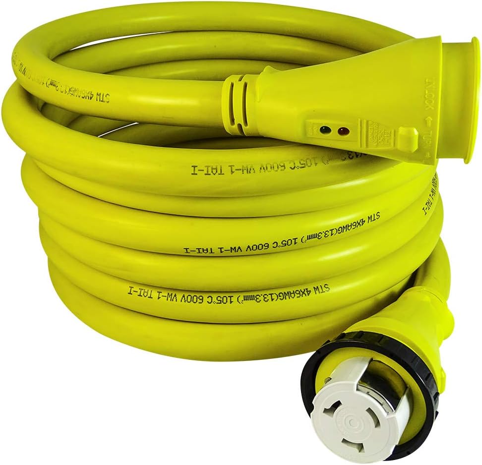 25FT 50 Amp NEMA SS2-50P to SS2-50R Shore Power Cord Extension C957738