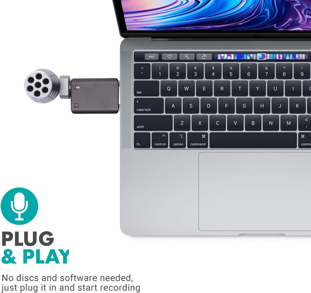 Mini Omnidirectional USB Computer Microphone with USB Adapter Q573