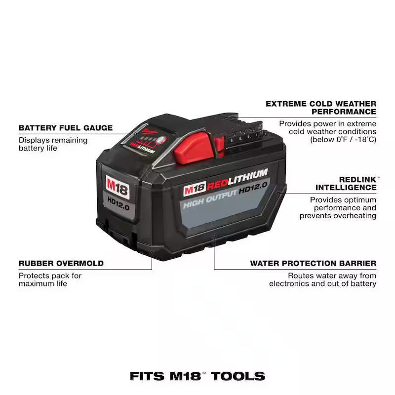 18V Lithium-Ion Brushless Cordless Reciprocating Saw & 12.0Ah Battery Q805761