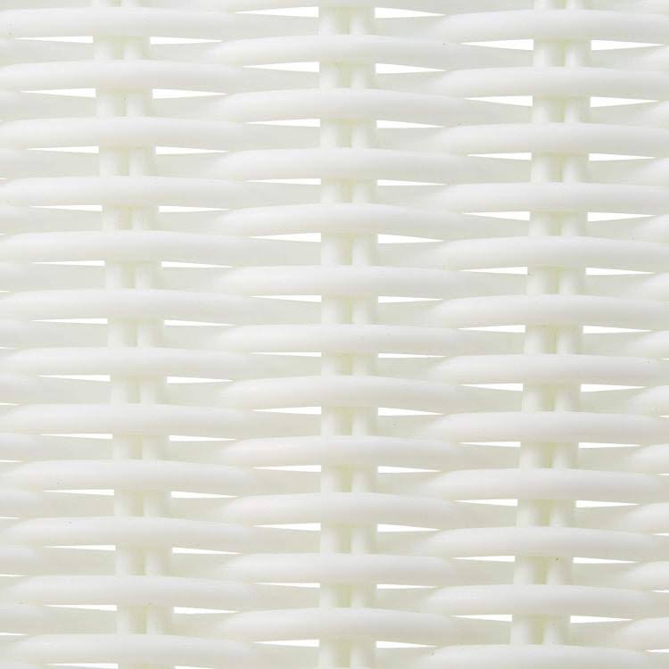 White Resin Wicker Rocker C763