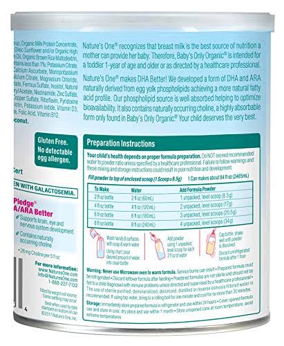 12.7oz 6 Pack Organic Toddler Formula P390