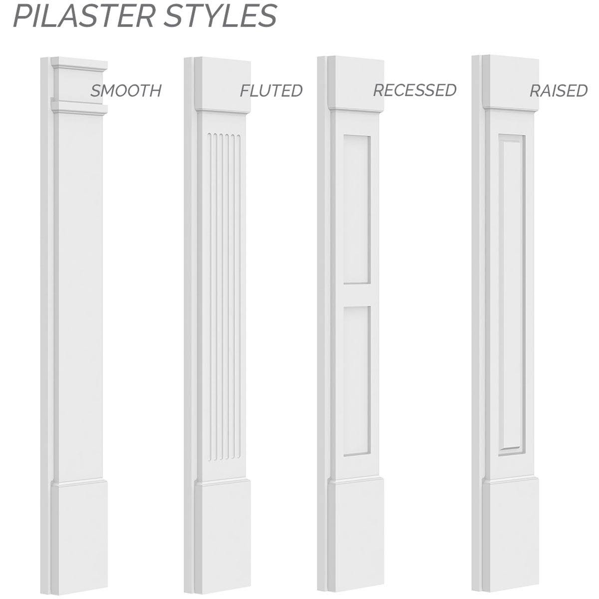PVC Pilaster with Capital & Base (Pair) N9807
