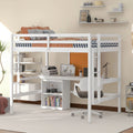 Full Size Loft Bed with Desk and Storage B41282
