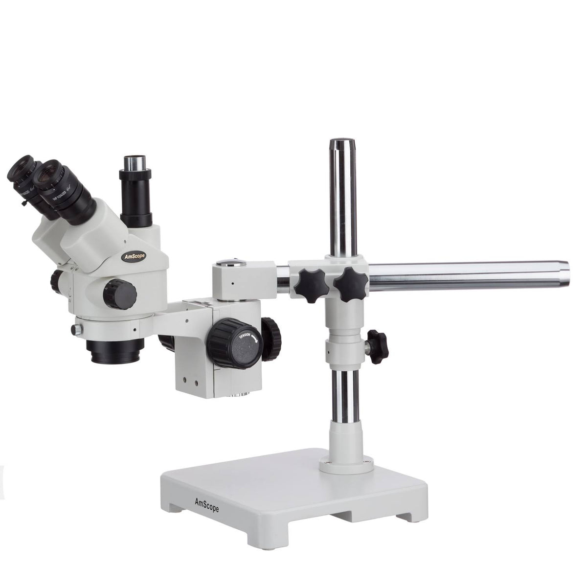 3.5X-90X Simul-Focal Stereo Zoom Microscope on Single Arm Boom Stand W4873