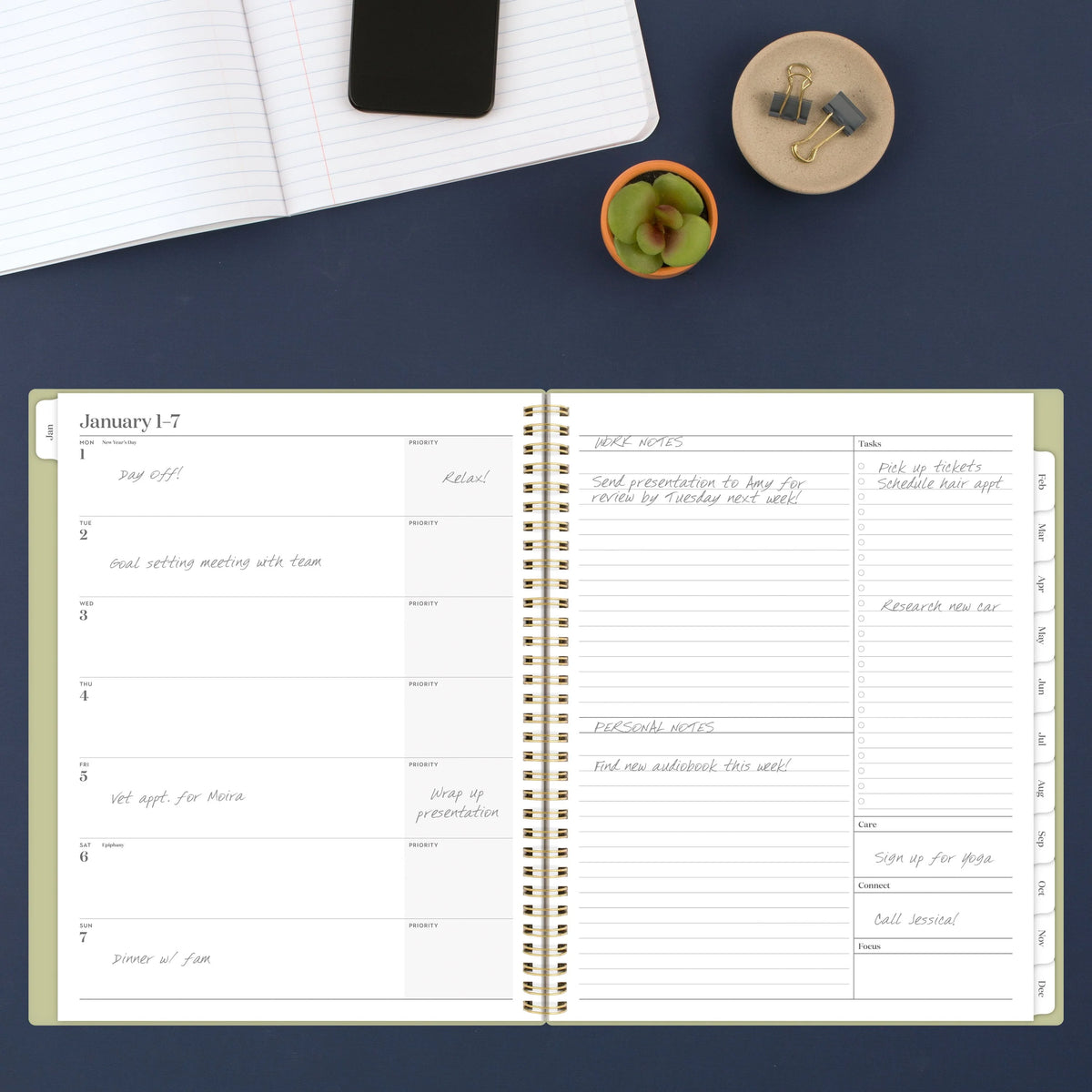 Large Monthly Weekly Planner V117760