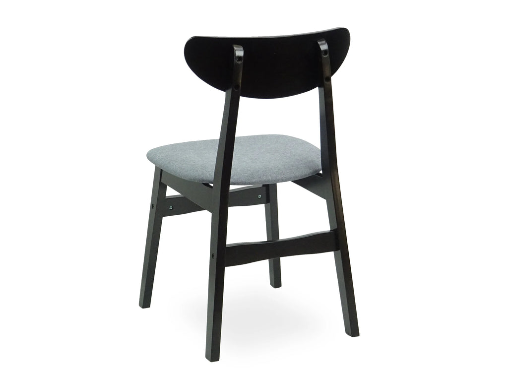 Set of 5 Solid Wood Dining Table and 4 Side Chairs with Padded Seat, Espresso O230
