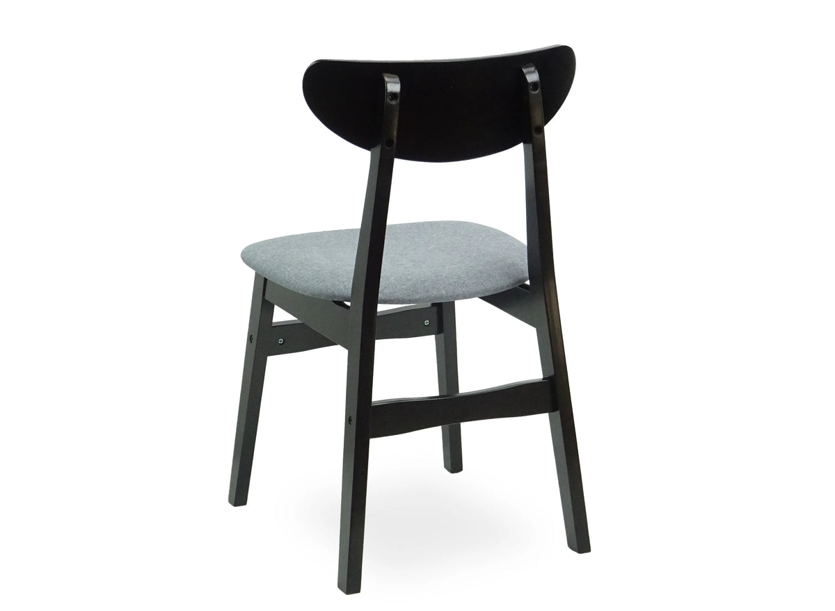 Set of 5 Solid Wood Dining Table and 4 Side Chairs with Padded Seat, Espresso O230