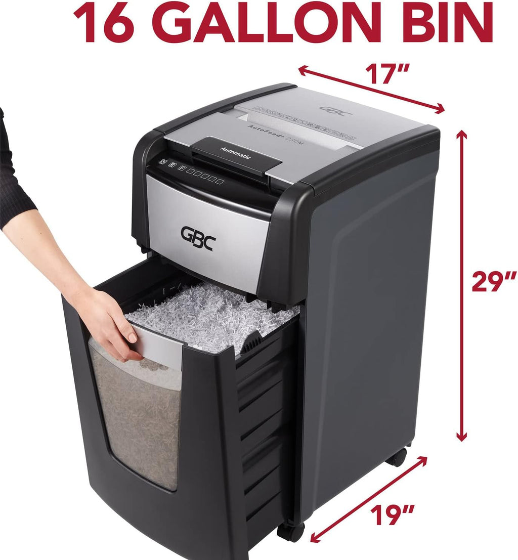 Auto Feed 300 Sheet Capacity Micro-Cut Paper Shredder A480921