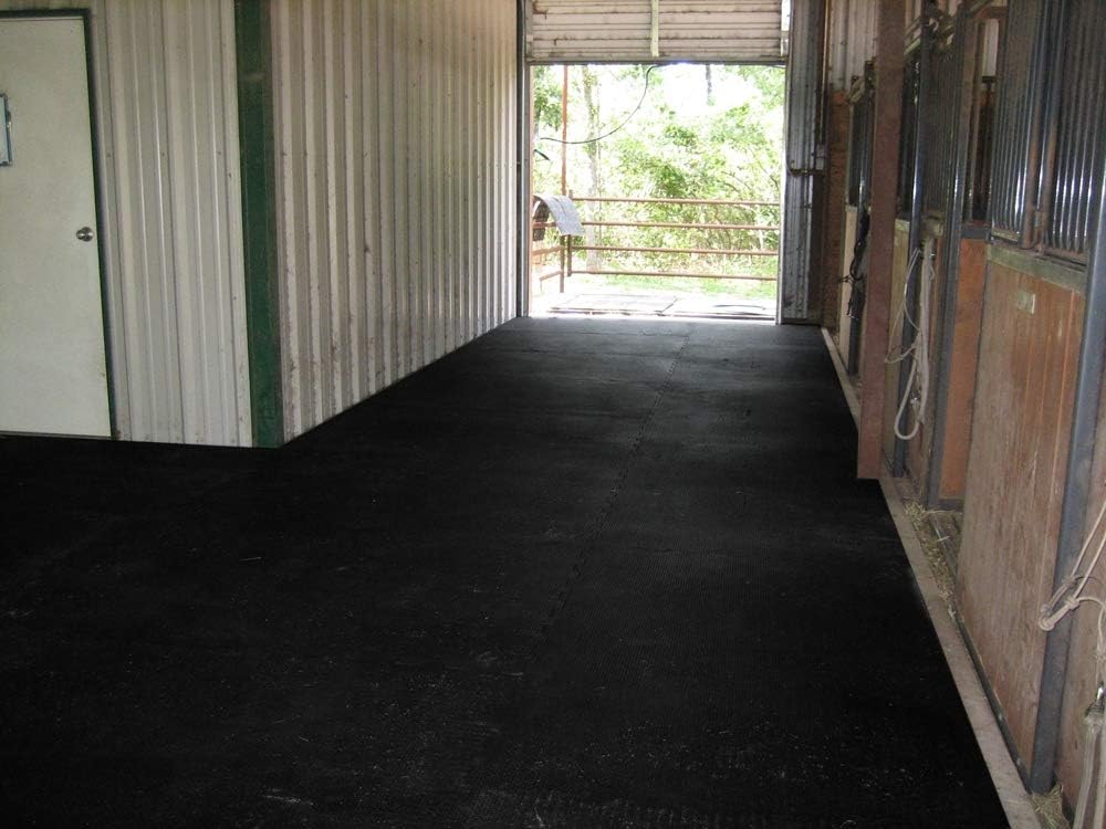 Heavy Duty Rubber Stall Mat 3' x 4' 1/2 Thick Black S200427