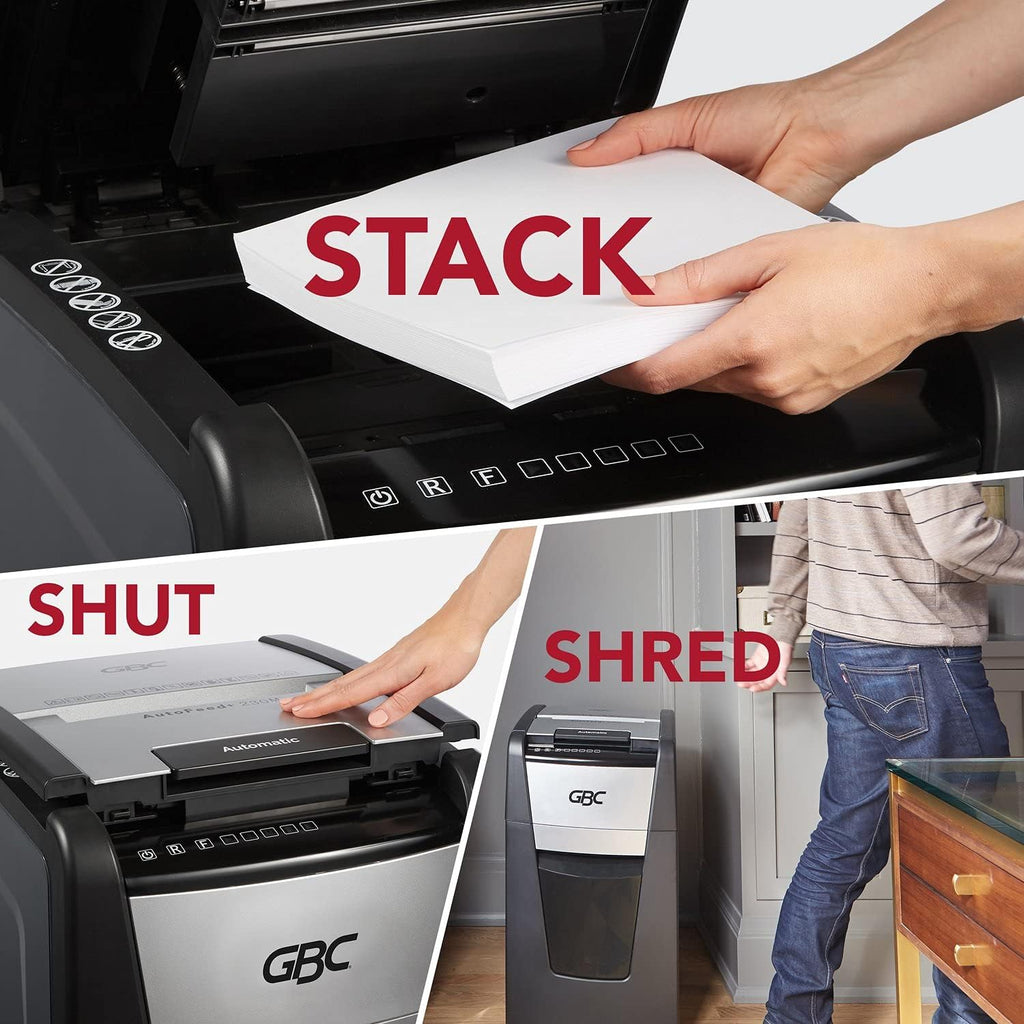 Auto Feed 300 Sheet Capacity Micro-Cut Paper Shredder A480921