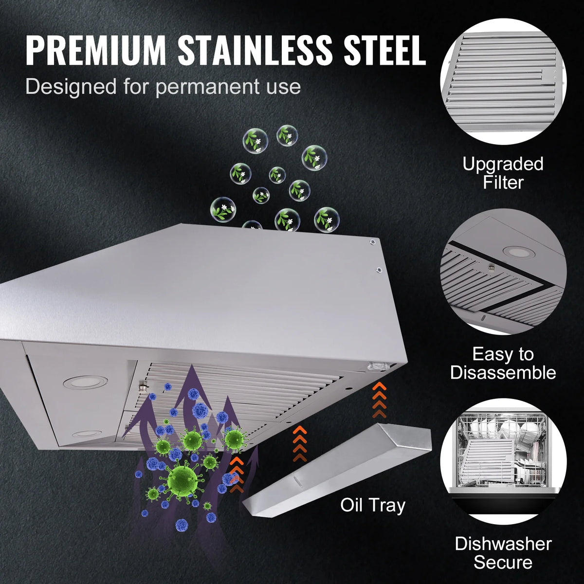 30" Under Cabinet Range Hood Stainless Steel L9860