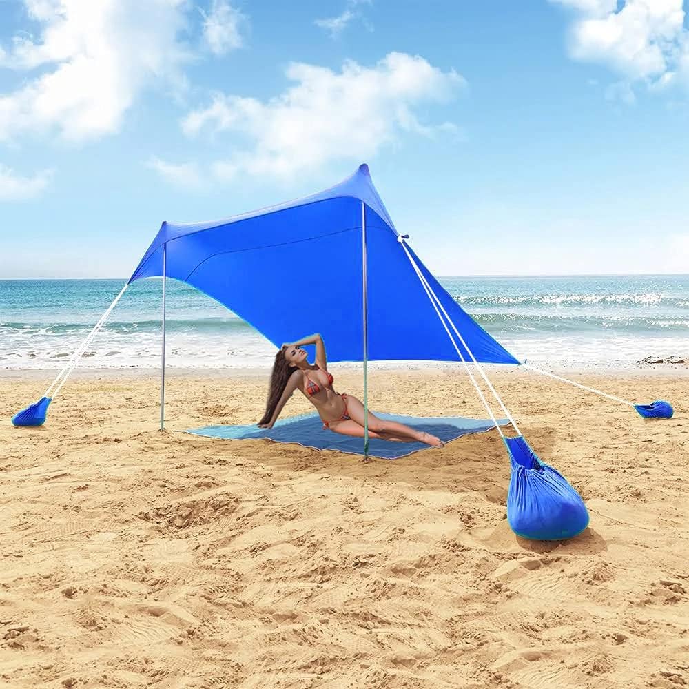 Teal 7X7.5FT Pop Up Sun Shade Canopy Tent with UPF50+ Protection W25172