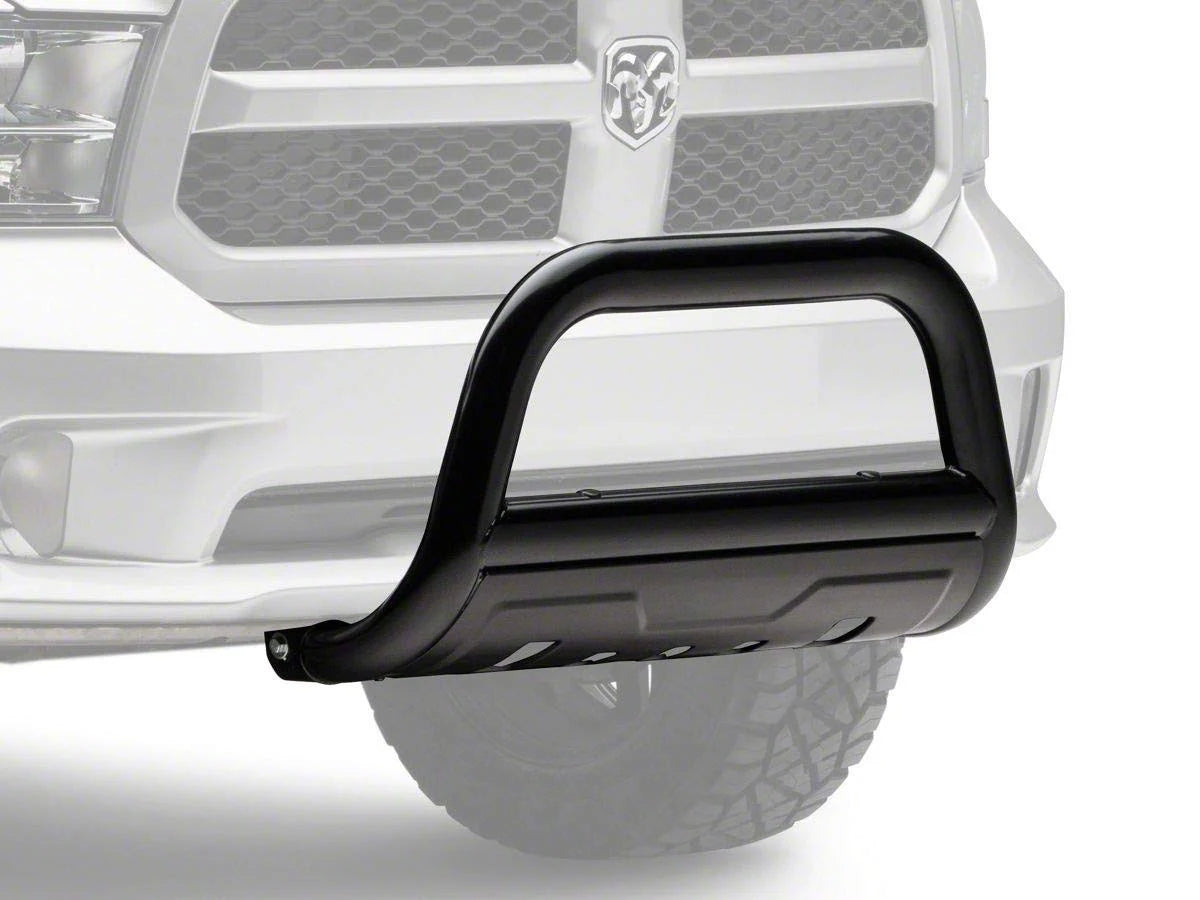 Black Oval Bull Bar with Skid Plate V7220