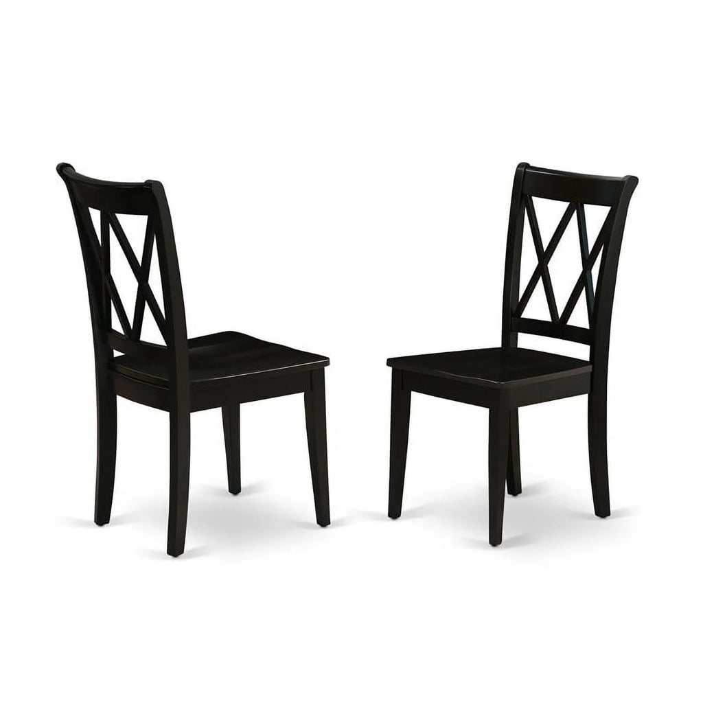 9 Piece Black Wood Dining Table Set H168214