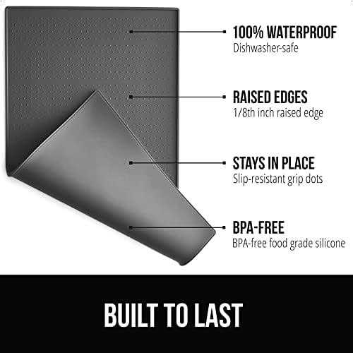 100% Waterproof Raised Edge BPA Free Silicone Pet Feeding Mat O620227