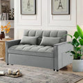 55" Width Convertible Loveseat Sleeper Sofa Grey V14841