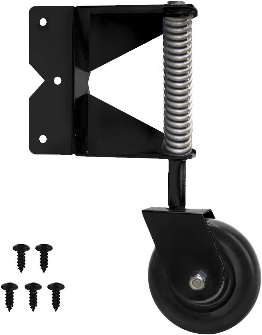 White Spring Loaded Gate Caster H5264