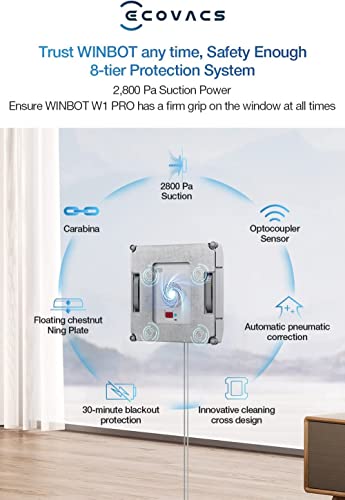 Window Cleaning Robot with 2800Pa Suction Power, Grey L581