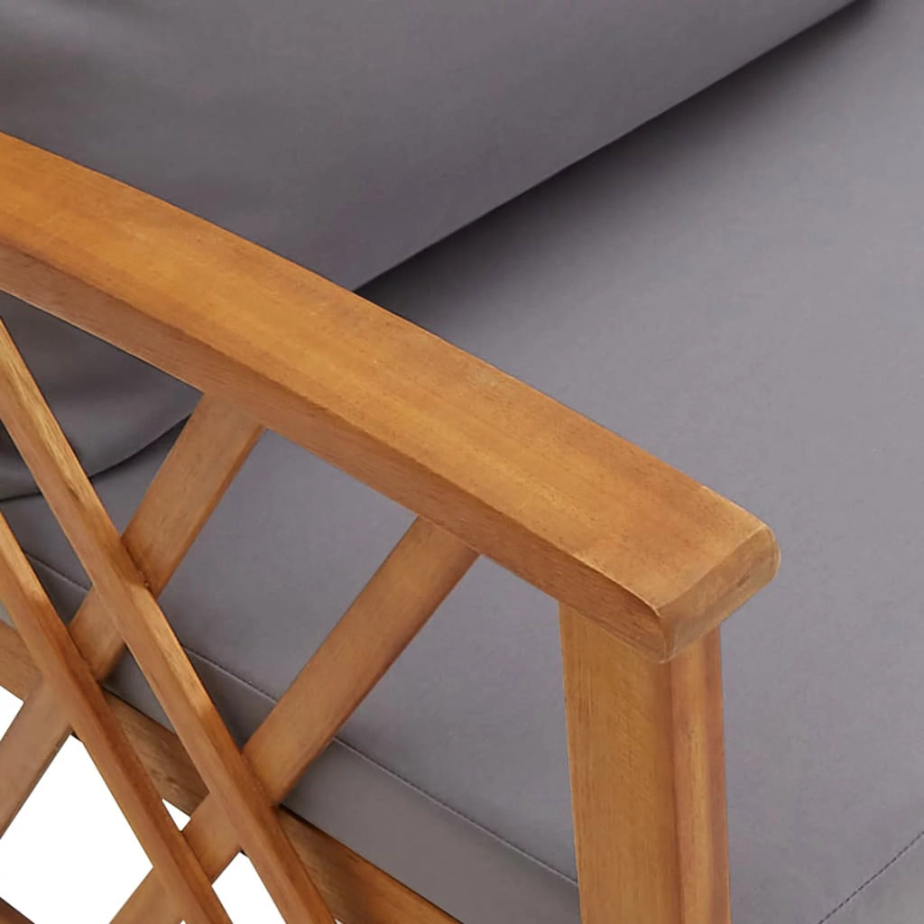 5 Piece Acacia Wood Garden Set with Cushions P53116