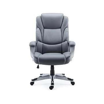 Gray Bonded Leather Manager Chair T355820