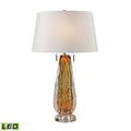 Blue Blown Glass Table Lamp with LED Bulb P97065
