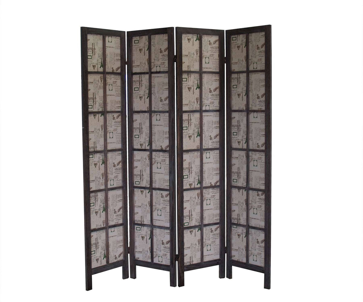 Brown Folding Room Divider Screen C1084