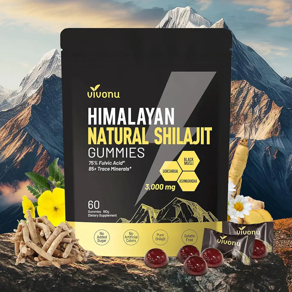 Shilajit Gummies Ashwagandha Supplement Q447