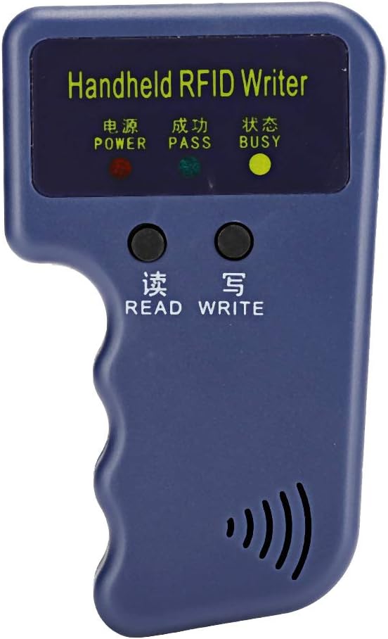 Handheld RFID Card Copier 125KHz ID Duplicator Reader Writer with 5Pcs Writable Keychain and 5Pcs Writable Card B5791