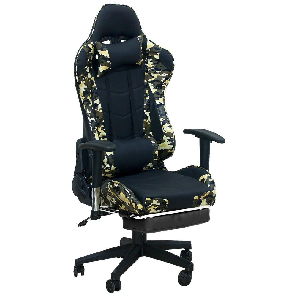 Camouflage Racing Style PU Leather Gaming Chair P56957