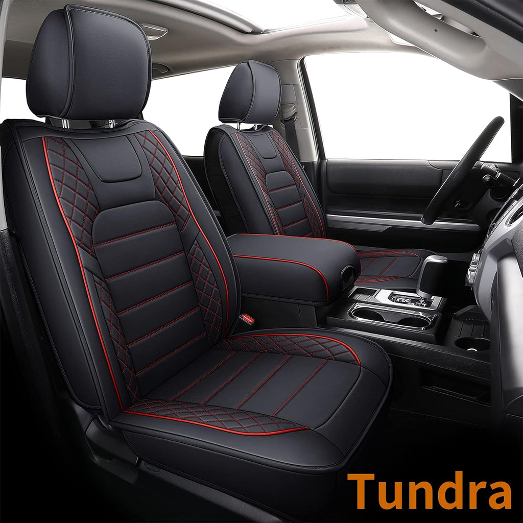 Black Water Proof Faux Leather Seat Covers Full Set K88166
