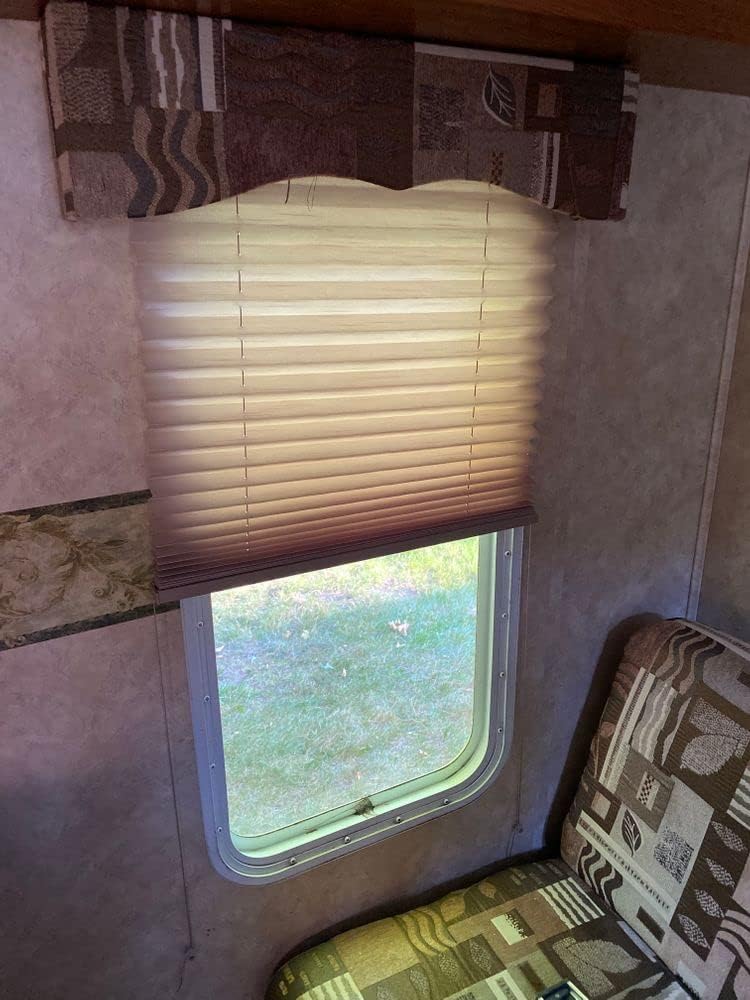 Cappuccino Pleated RV Window Shades 38 W x 24 L N9957