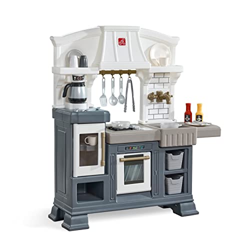 20+ Piece White Blue Gray Play Kitchen Set F426