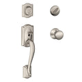 Satin Nickel Single Cylinder Handleset with Knob O113