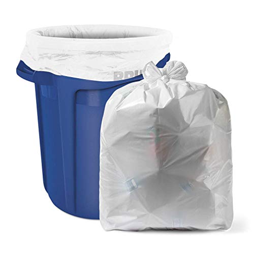 4 Gallon 0.5 Mil White Trash Bags Q421527