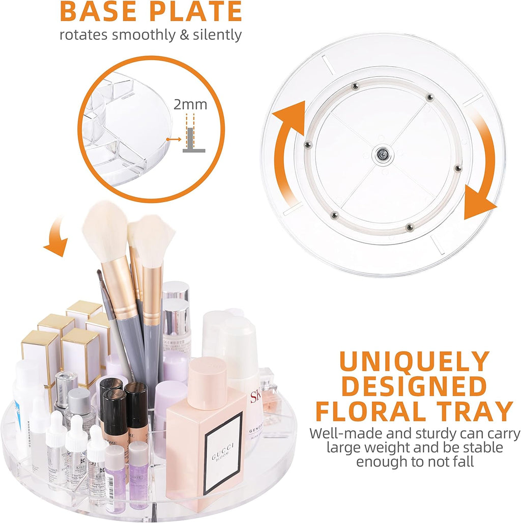 Clear Transparent 8 Layers Spinning Makeup Organizer H3893