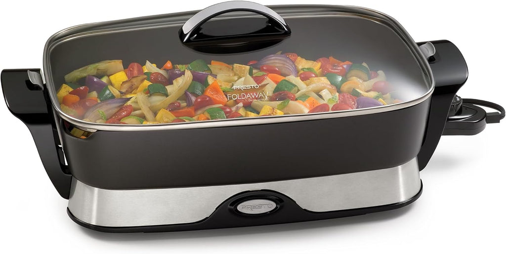16-inch Black Electric Foldaway Skillet X5218