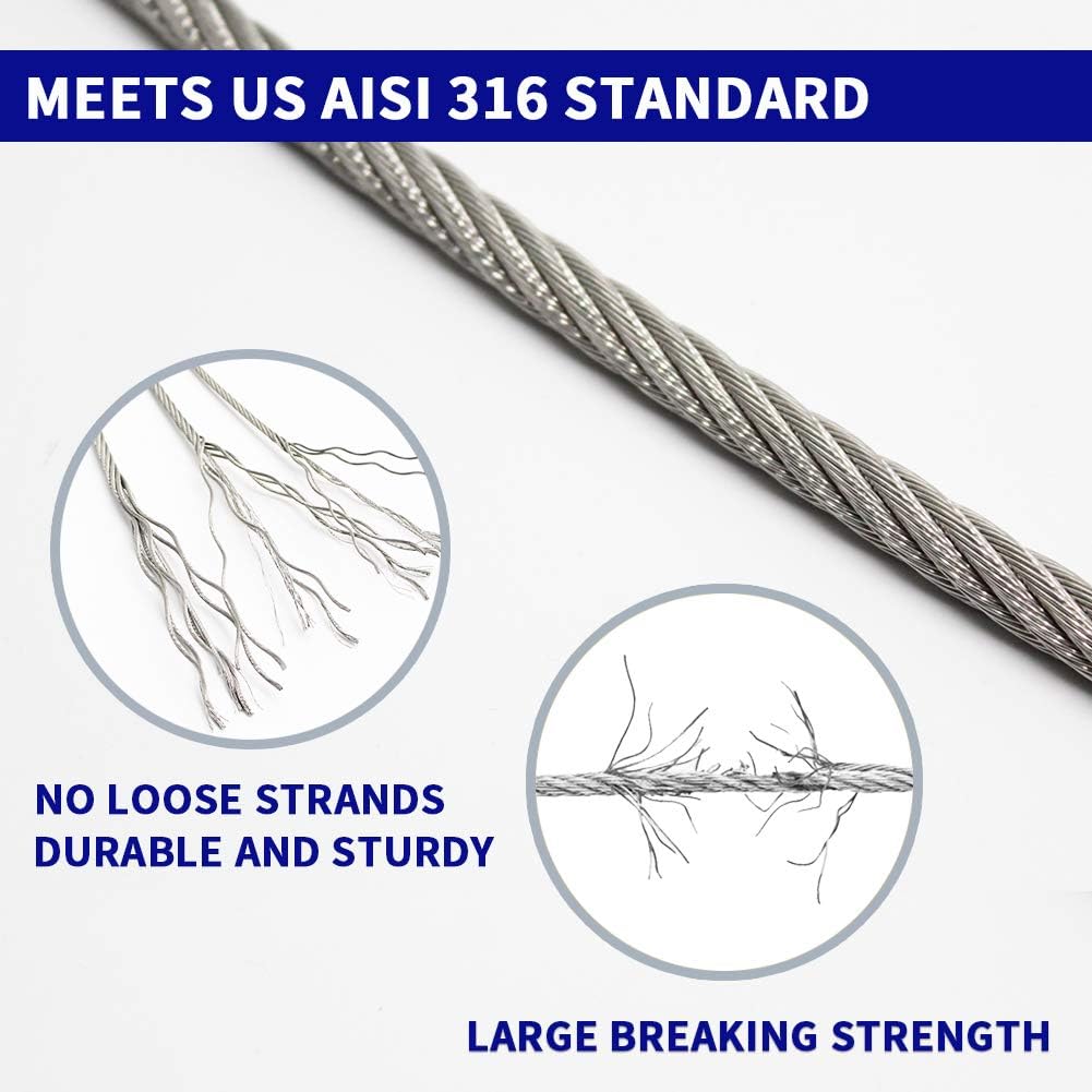 1/8 T316 Stainless Steel Cable 1000FT D8022