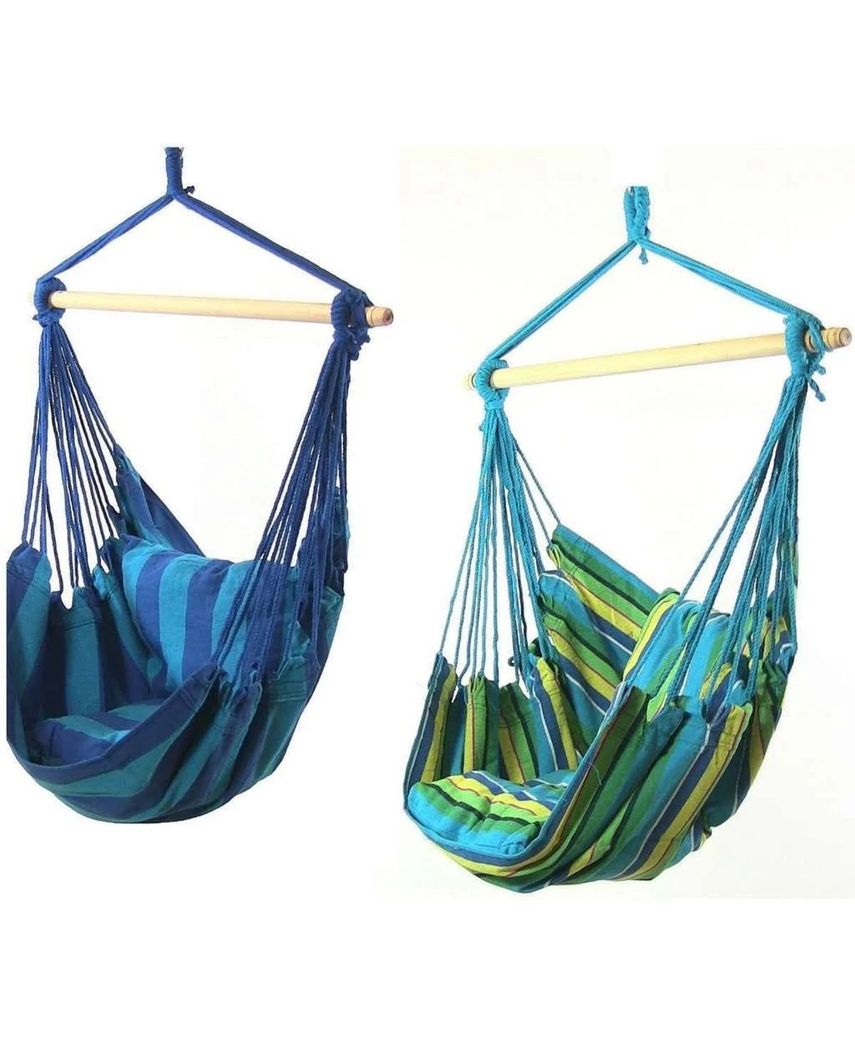 Hanging Hammock Swing with Two Cushions Set of 2 S3664
