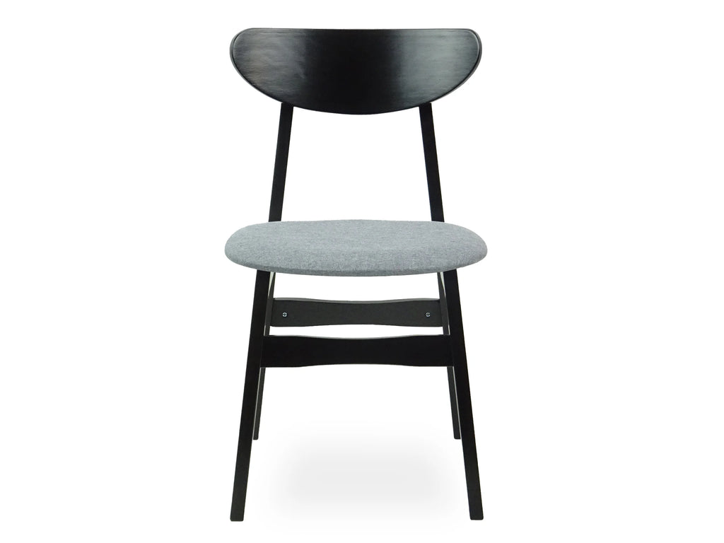 Set of 5 Solid Wood Dining Table and 4 Side Chairs with Padded Seat, Espresso O230