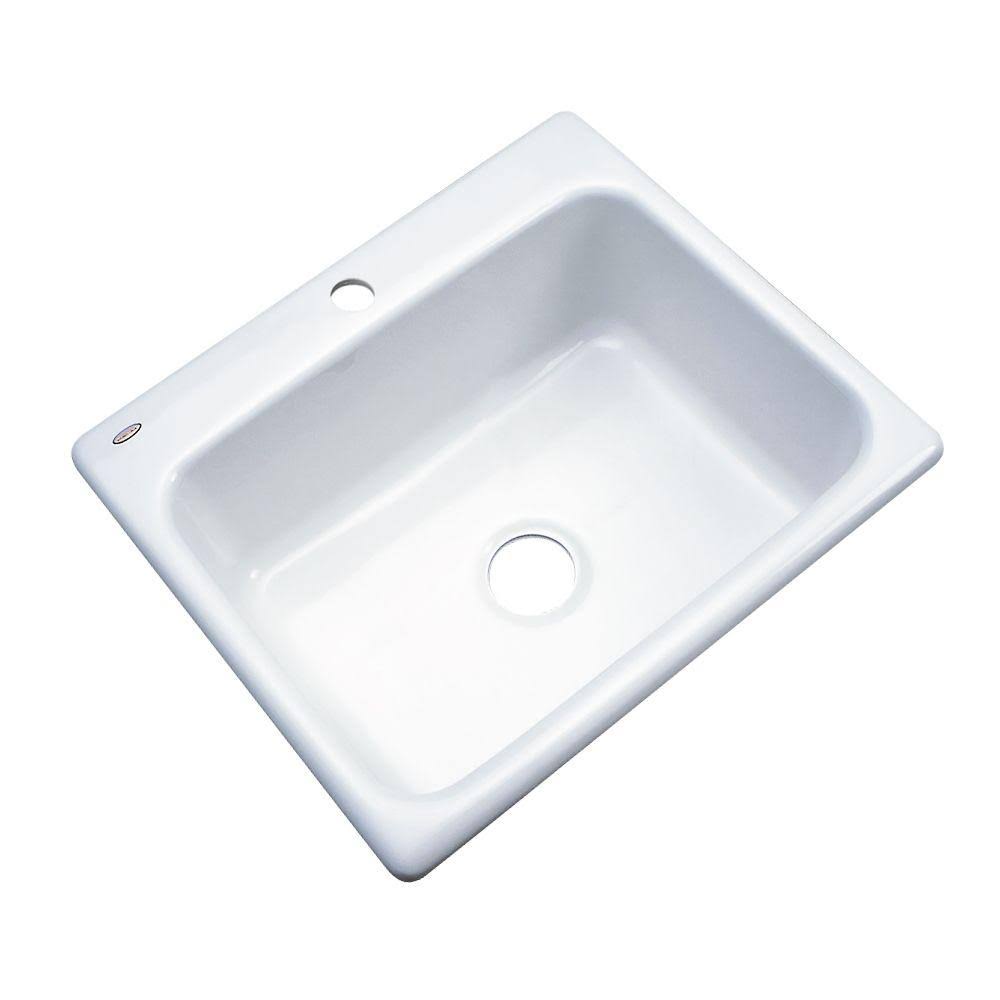 White Acrylic Single Bowl Kitchen Sink W1100