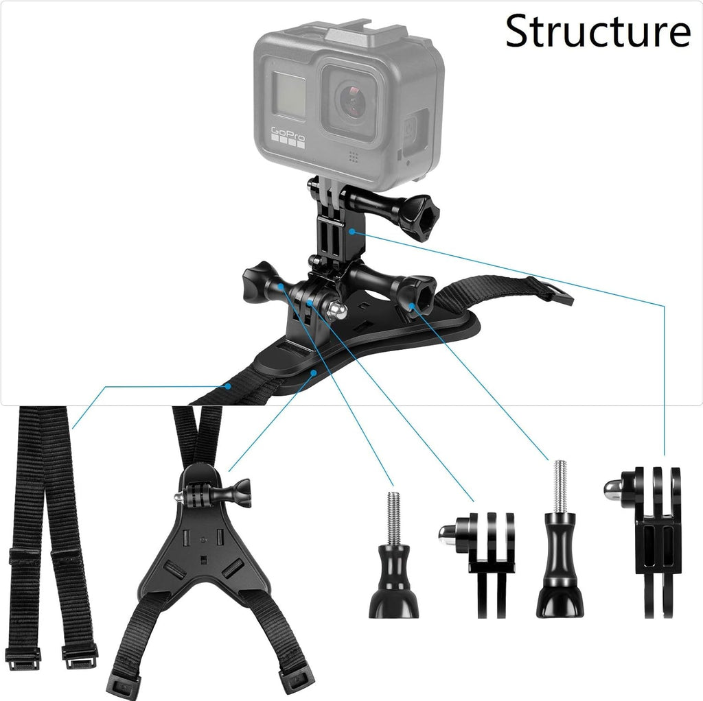 Motorcycle Helmet Chin Strap Mount for GoPro Hero Action Camera E885