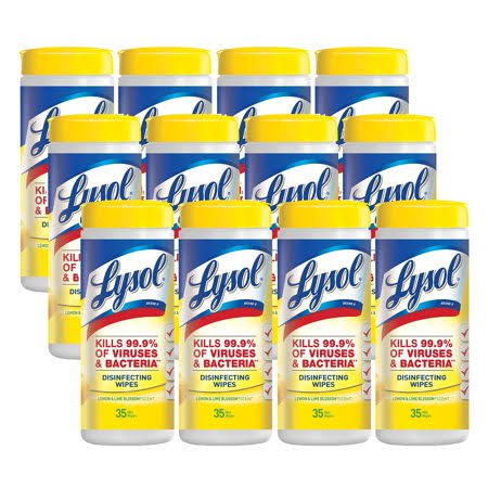 Lemon & Lime Blossom Disinfecting Wipes 35 Count Case of 12 W48239