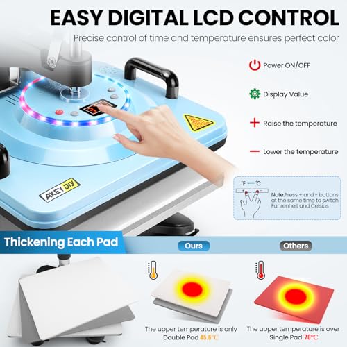 15"x12" 8 in 1 Swing Away Heat Press Machine D148