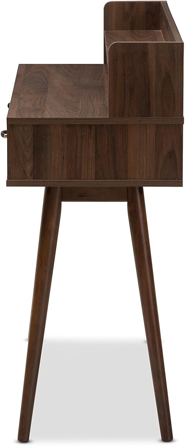Walnut Brown 2-Drawer Desk B465